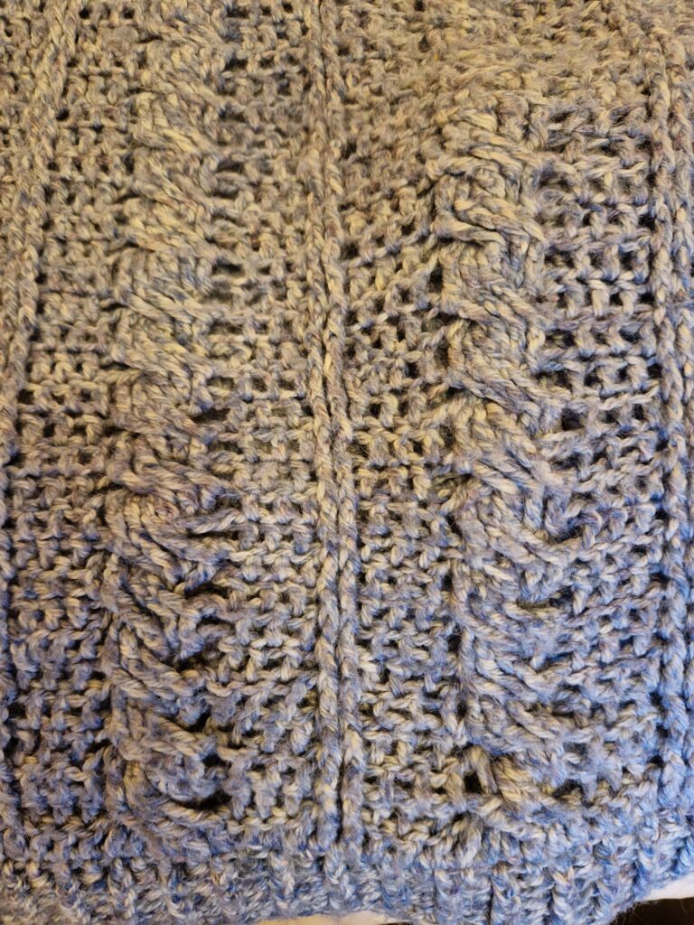 Example of cables made using crochet