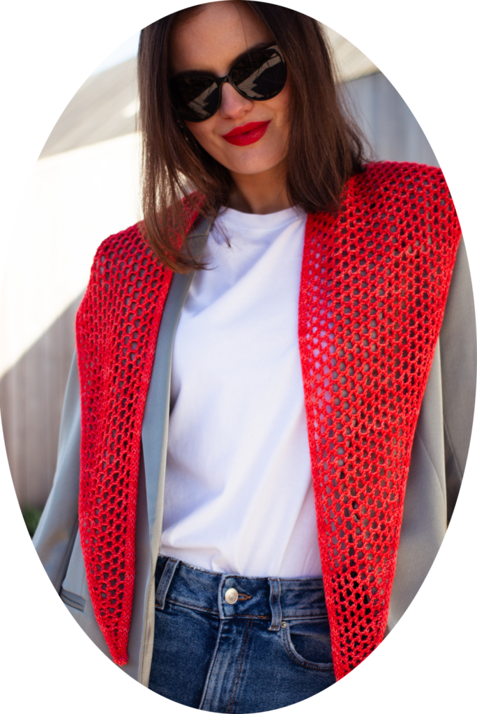 Photo of Lily Kate France wearing her red scarf