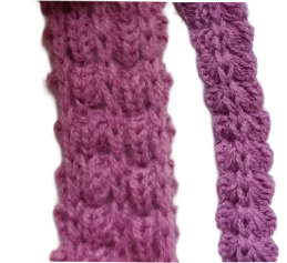 Machine knitted braids