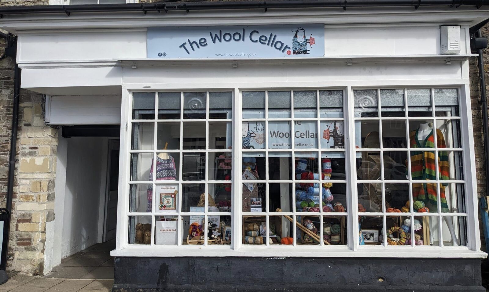 Shop front of The Wool Cellar